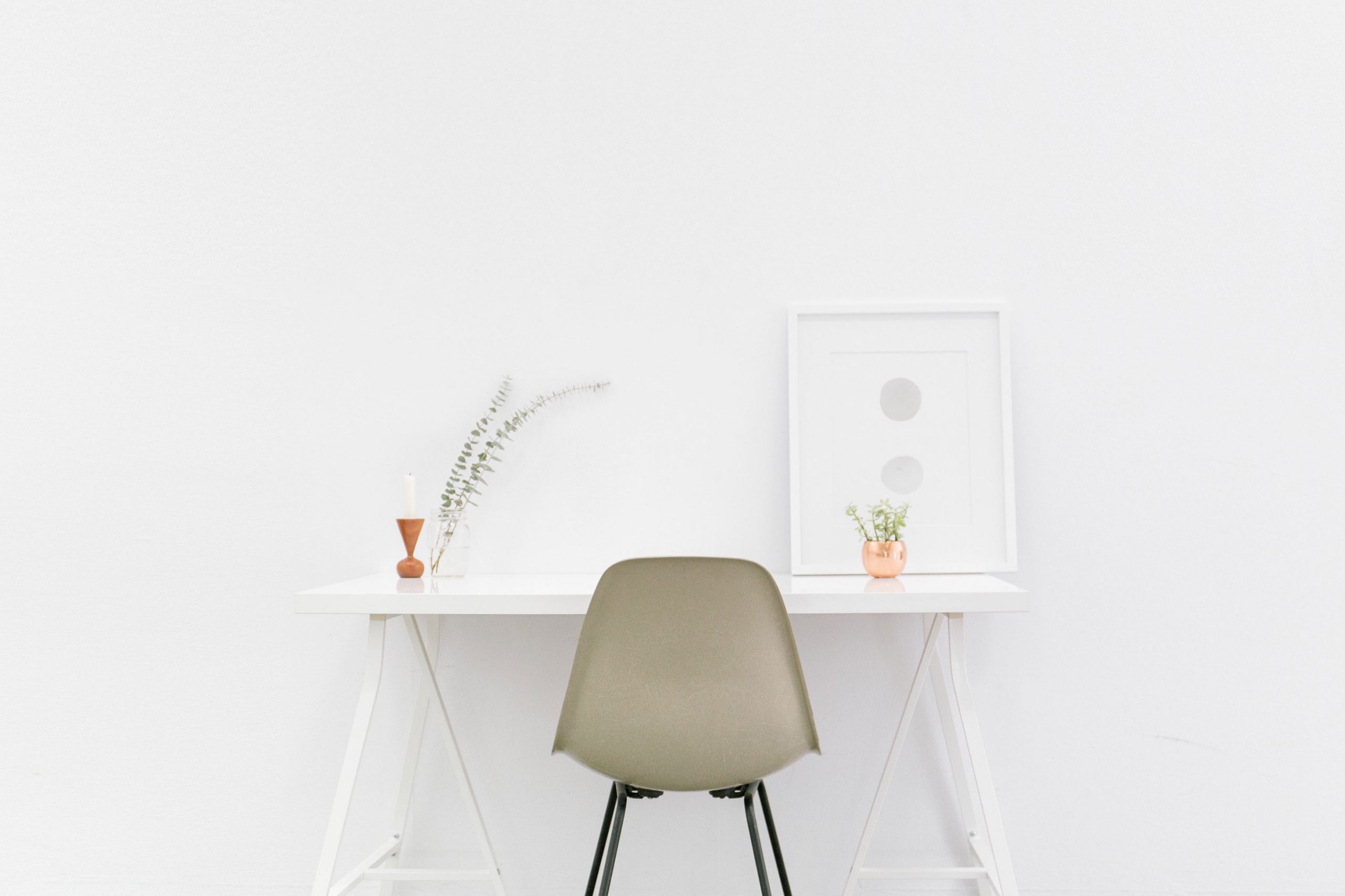 desk table white chair
